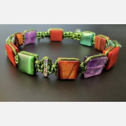 Armb�nd m. rainbow stav, Gr�n